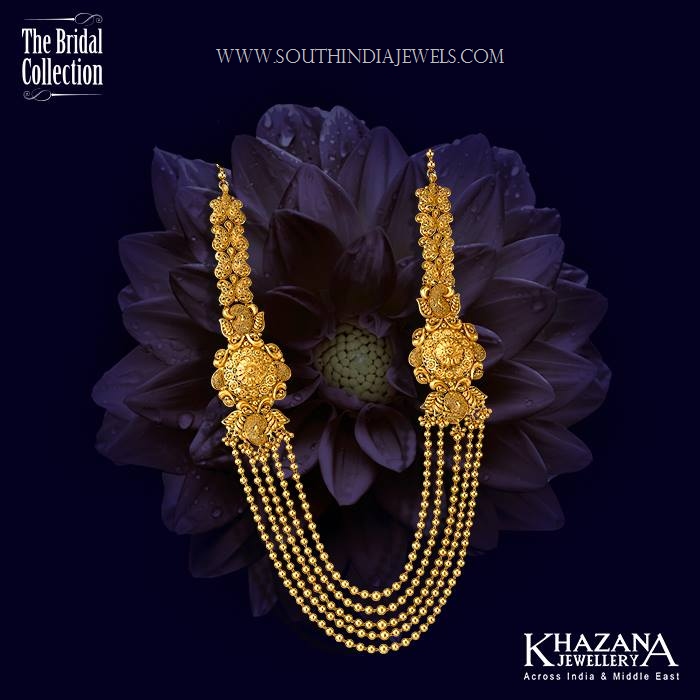 gold haram designs in khazana jewellery