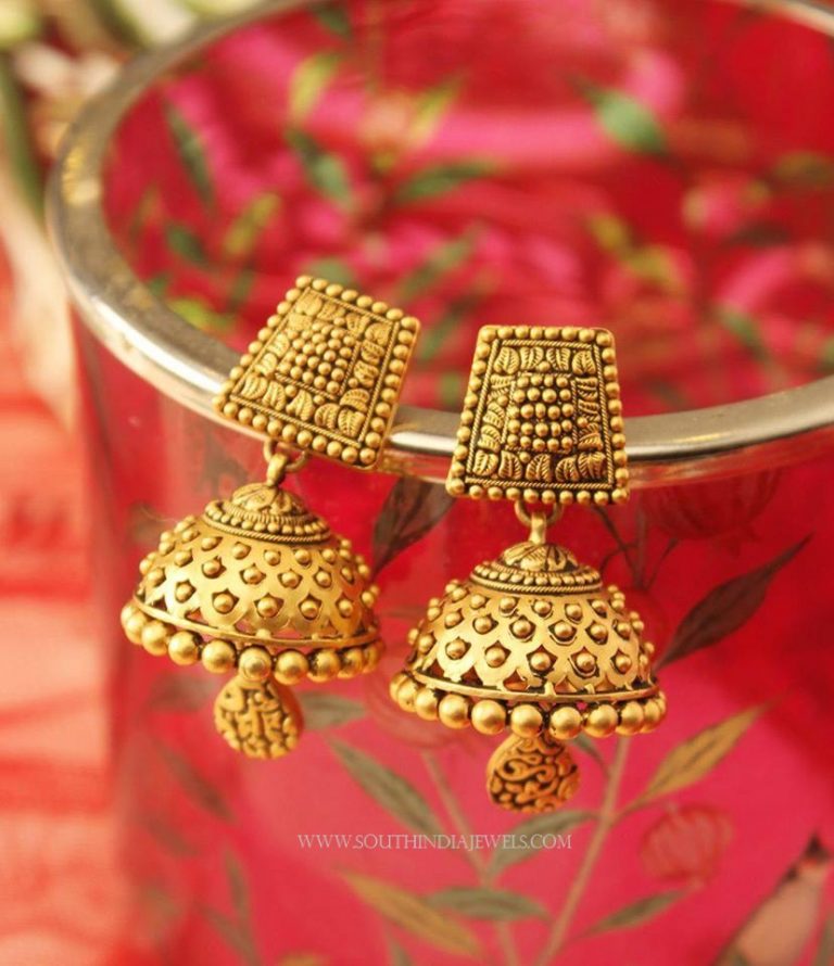 Gold Matt Finish Jhumka