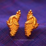 Gold Plated Peacock Ear Stud