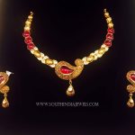 Simple Designer Ruby Necklace By K.N Jewellers