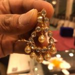 Gold Chandbali Earrings Design With Weight