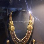 Antique Ruby Multilayer Necklace Set With Jhumka
