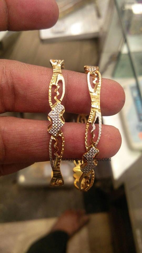 Daily Wear Simple Gold Rhodium Bangles