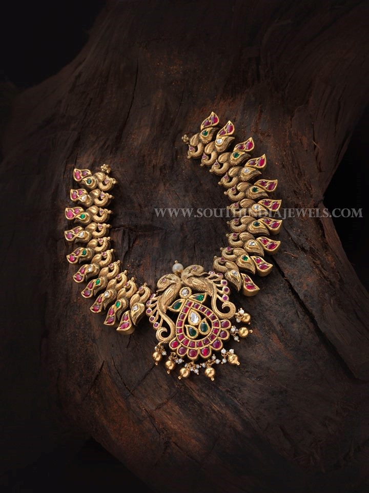 Gold Antique Necklace With Price Details