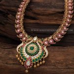 Gold Antique Ruby Emerald Necklace With Price Details