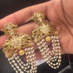 27 Grams Gold Pearl Earring Design