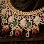 Diamond Necklace With Rubies & Emearlds