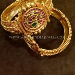 Gold Antique Kemp Kada Bangle Design
