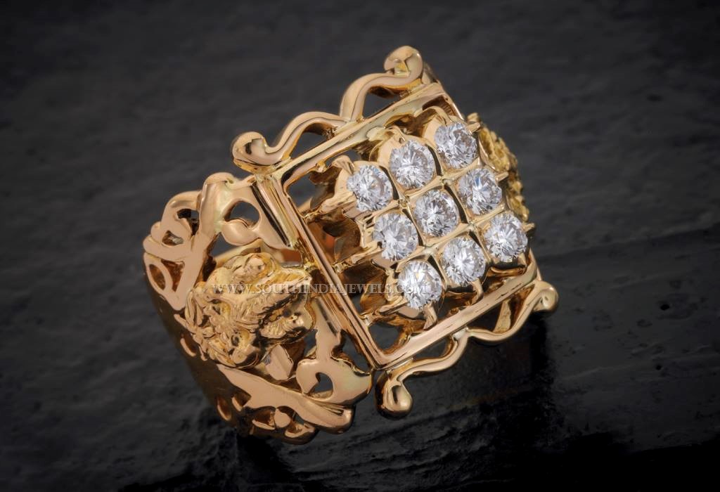 Gold Big Ring For Men From Aabushan Jewellery