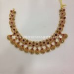 Gold Designer CZ Stone Necklace From CMR Jewels