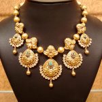 Gold Light Weight Antique Kundan Necklace Design