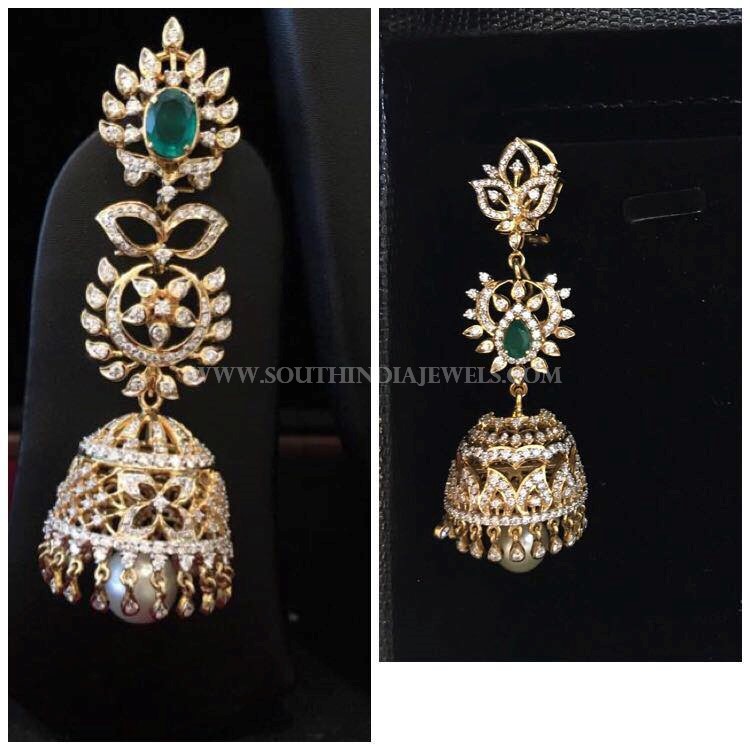 Diamond Jhumka Design From Bhavani Jewellers