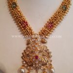 Gold Gajjal Necklace With Nakshi Locket