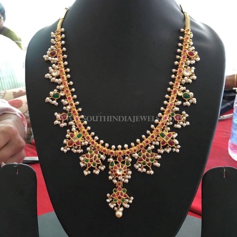 Gold Guttapusalu Necklace From Bhavani Jewellers