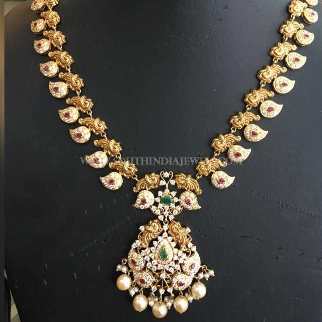 Gold Medium Size Pachi Haar - South India Jewels