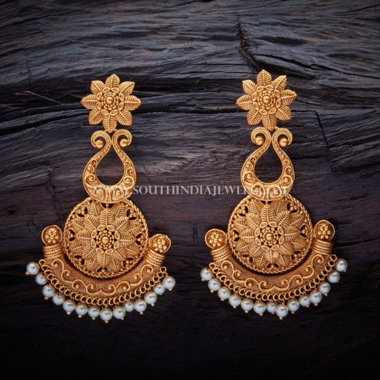 Matt Finish Antique Earrings Design