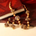 Gold Antique Finish Mala From Manubhai Jewellers