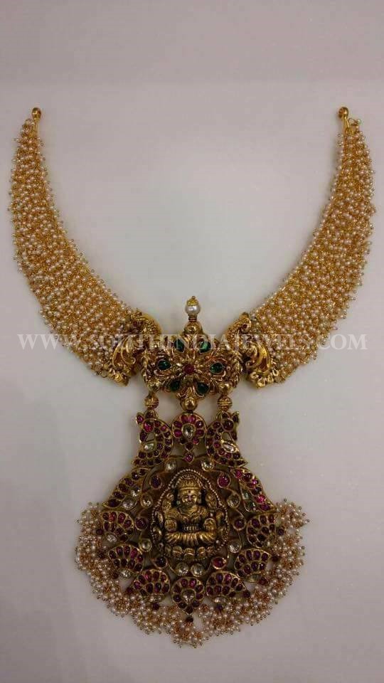 100 Grams Gold Temple Necklace