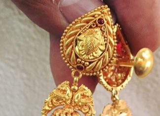 Gold Jhumkas | Antique Jhumkas | Diamond Jhumkas