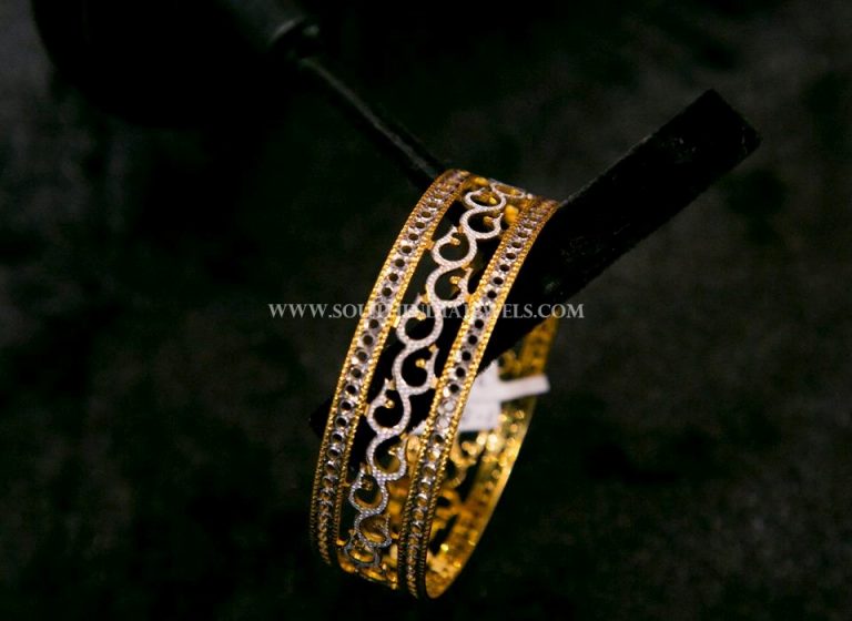 Big Gold Designer Bangle