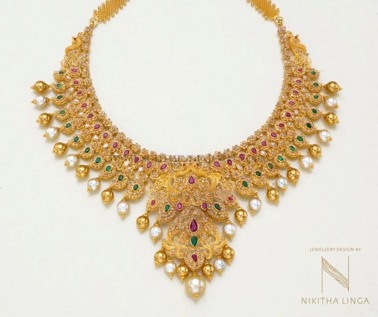 Grand Gold Necklace From Nikitha Linga