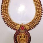 Gold Ruby Lakshmi Choker Necklace