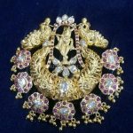 Antique Gold Ruby Krishna Pendant