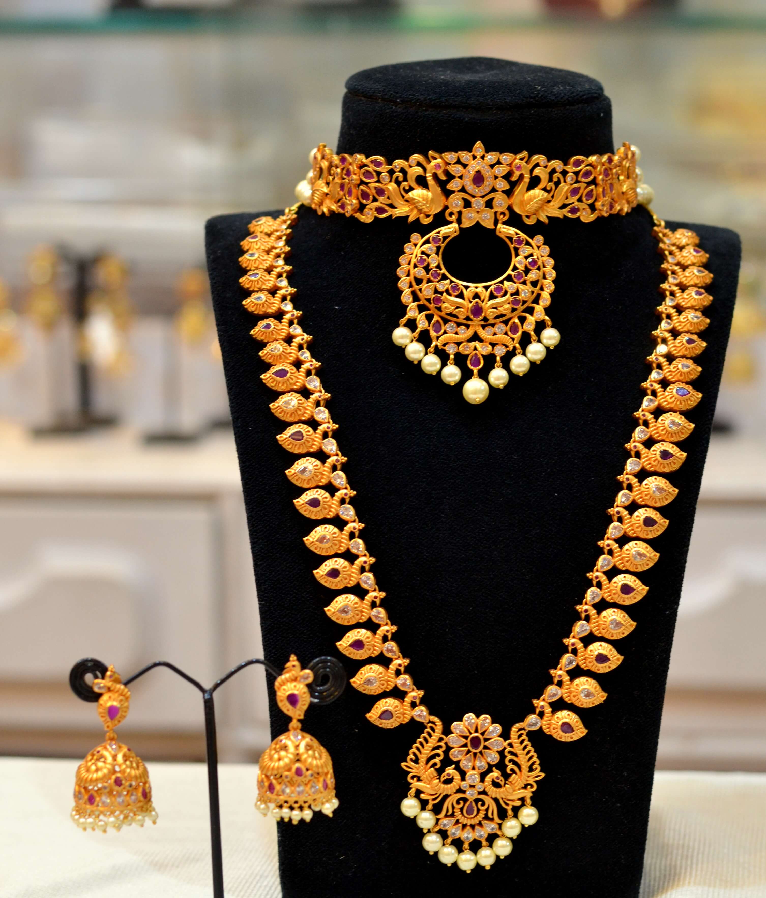 Bridal Necklace Set From Shubam Pearls And Jewellery South India Jewels