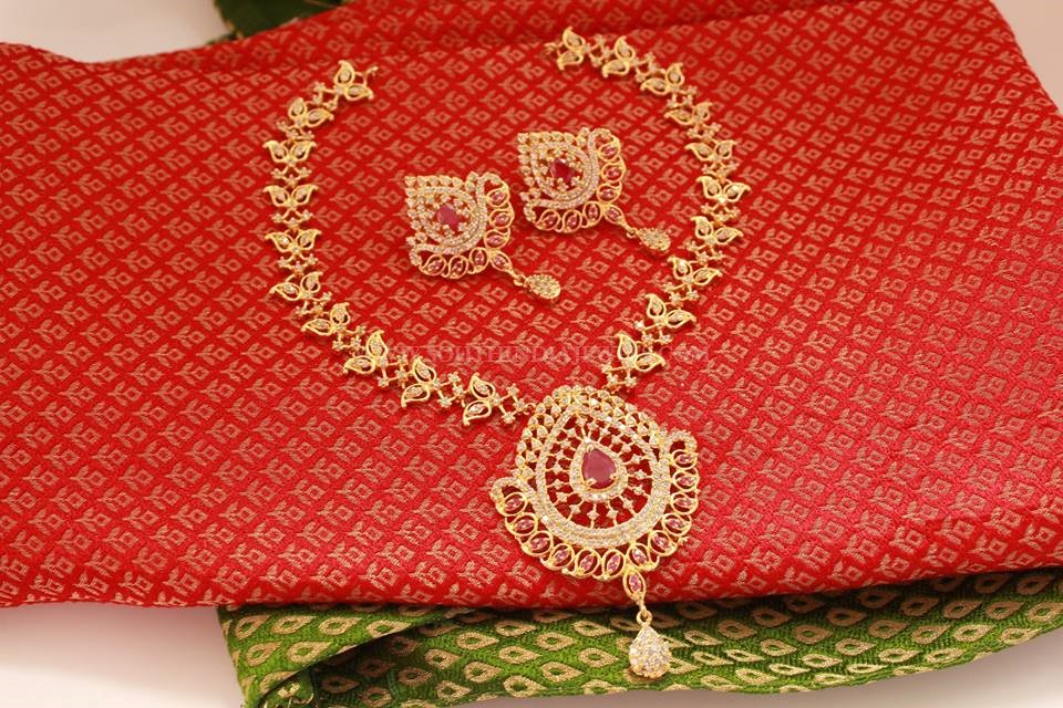 Imitation Ruby Necklace From Magha Store