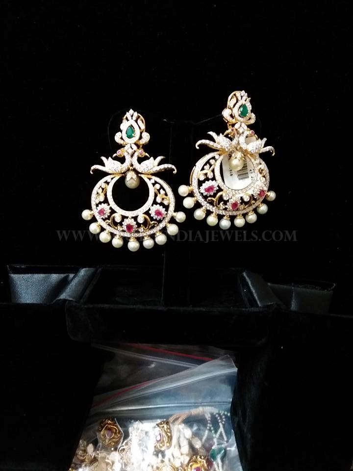 Diamond Chandbali From Vajra Jewellery