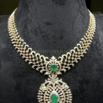 Diamond Emerald Necklace From Sri Balaji Jewellers