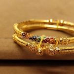 Gold Enamel Bangle From Sree Harsha Jewellers