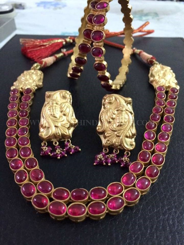 Gold Plated Silver Antique Necklace Set