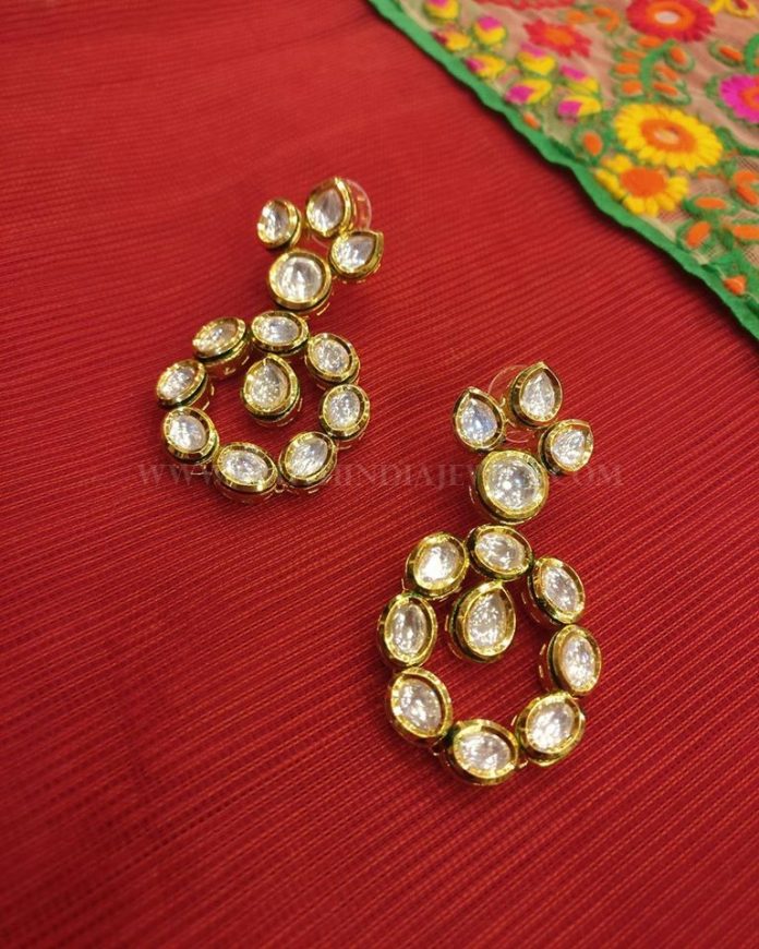 Simple Kundan Earrings - South India Jewels