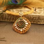 Designer Gold Kundan Necklace From Manubhai Jewellers