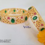 Gold Plated Stone Bangle From Vibha