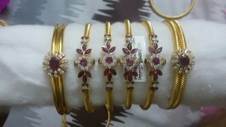 Gold Ruby Bangle Collections