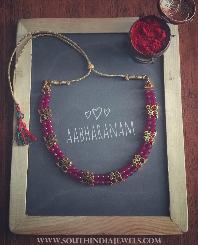 Beaded Kemp Necklace From Abharanam