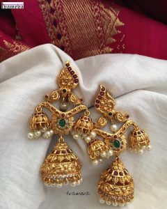 Bold Antique Jhumka From Tvameva - South India Jewels