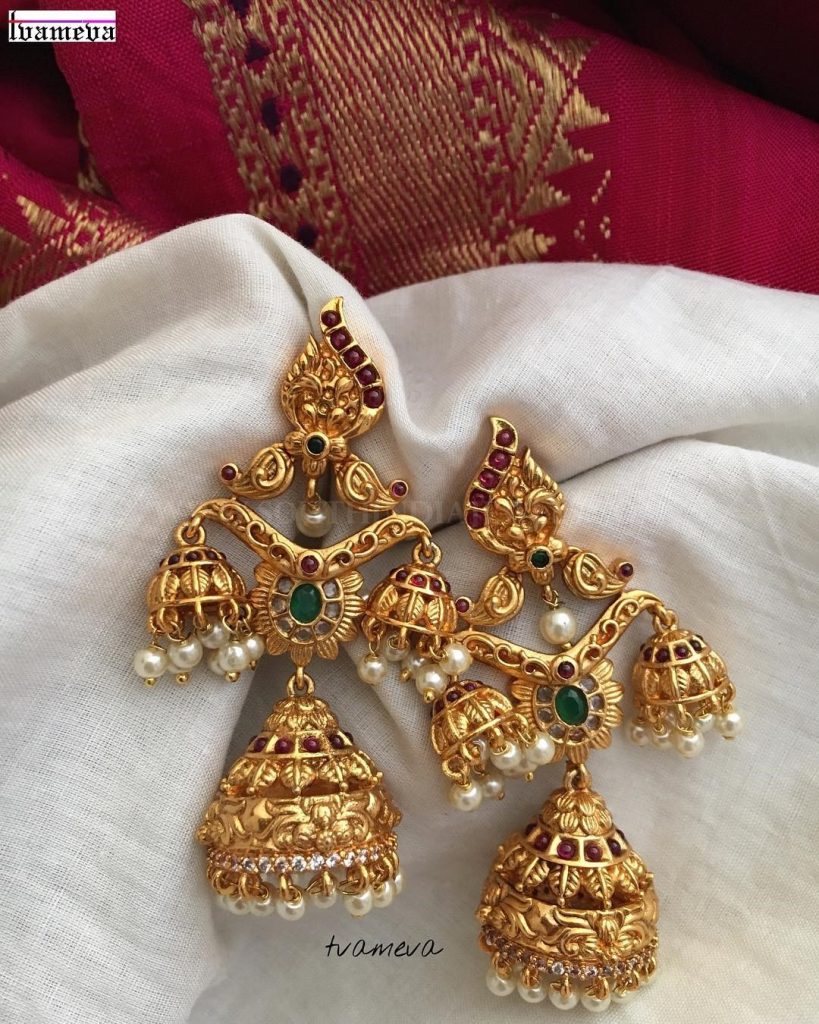Bold Antique Jhumka From Tvameva ~ South India Jewels