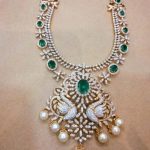 Diamond Emerald Necklace From Lakshmi Jewellers
