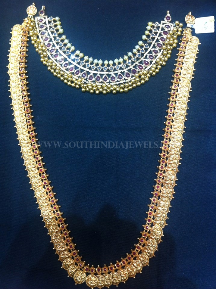 Gold Antique Jewellery Set From Tirupati Jewellers - South India Jewels
