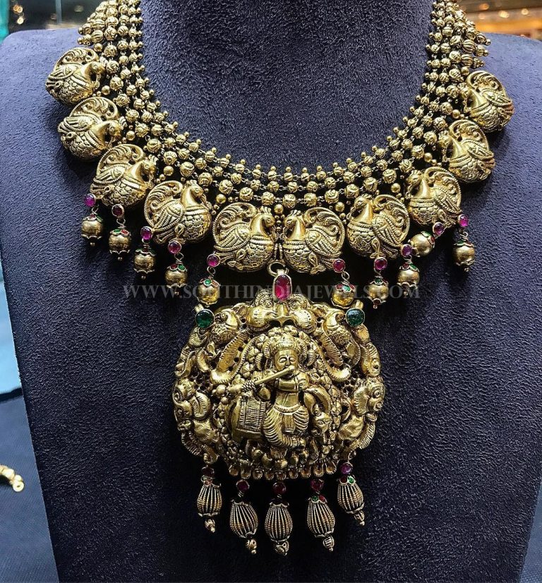 Gold Antique Necklace From P.Satyanarayan & Sons