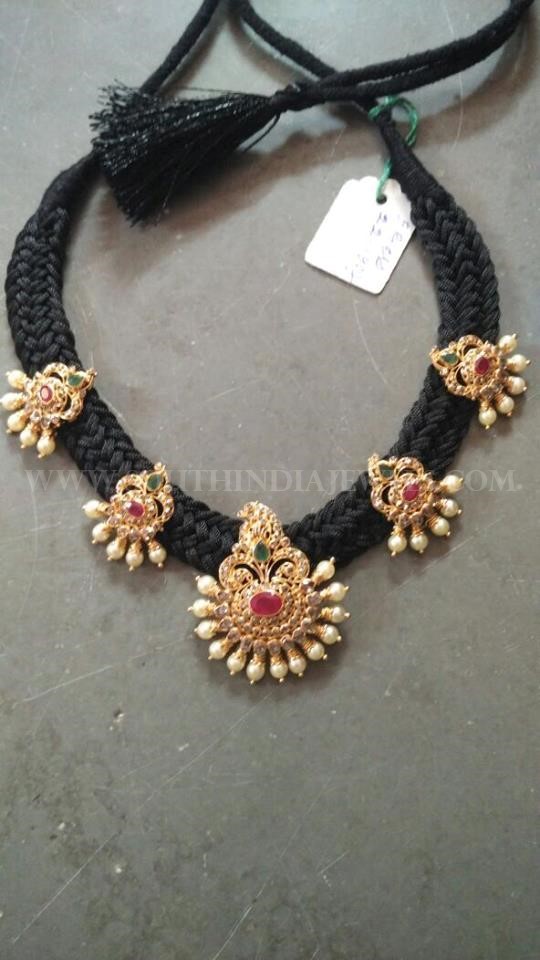 Gold Thread Necklace From Tirupathi Jewellers