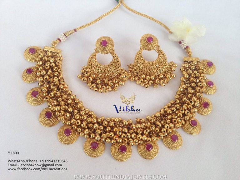 Imitation Clustered Bead Necklace From Vibha - South India Jewels