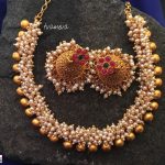 Gold Plated Pearl Necklace With Jhumka