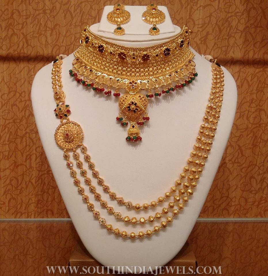 Traditional long gold necklace sale designs catalogue