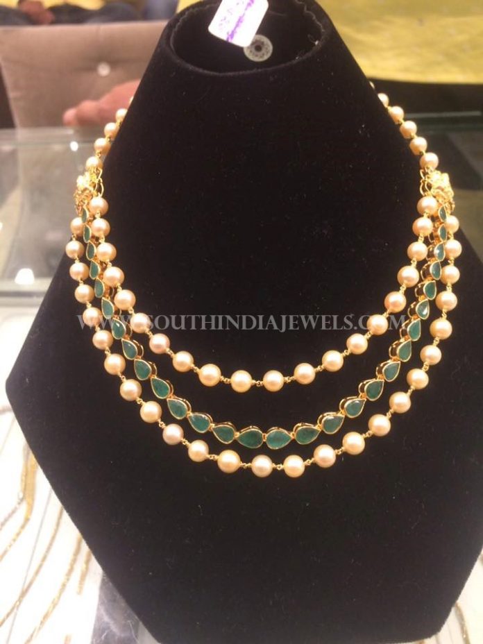23 Stunning Traditional Pearl Chain Designs ~ South India Jewels