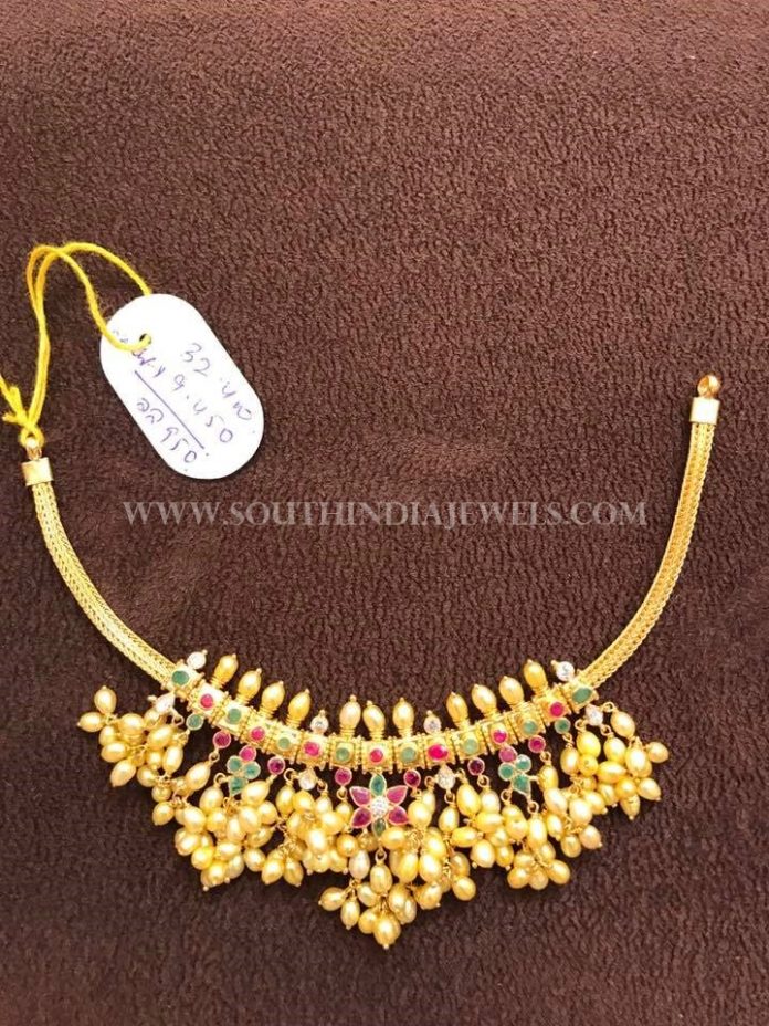 23 Stunning Traditional Pearl Chain Designs ~ South India Jewels