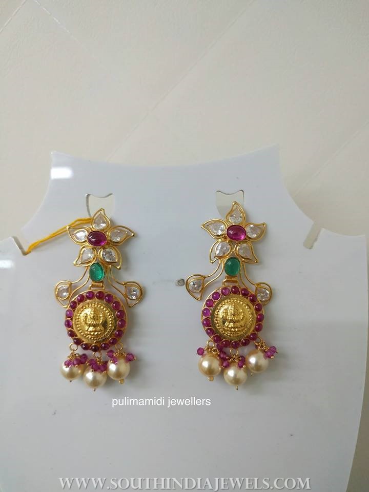10 Grams Gold Earrings From Pulimamidi Jewellers
